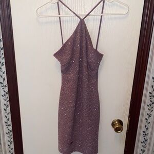 Elegant Sparkling Purple Dress